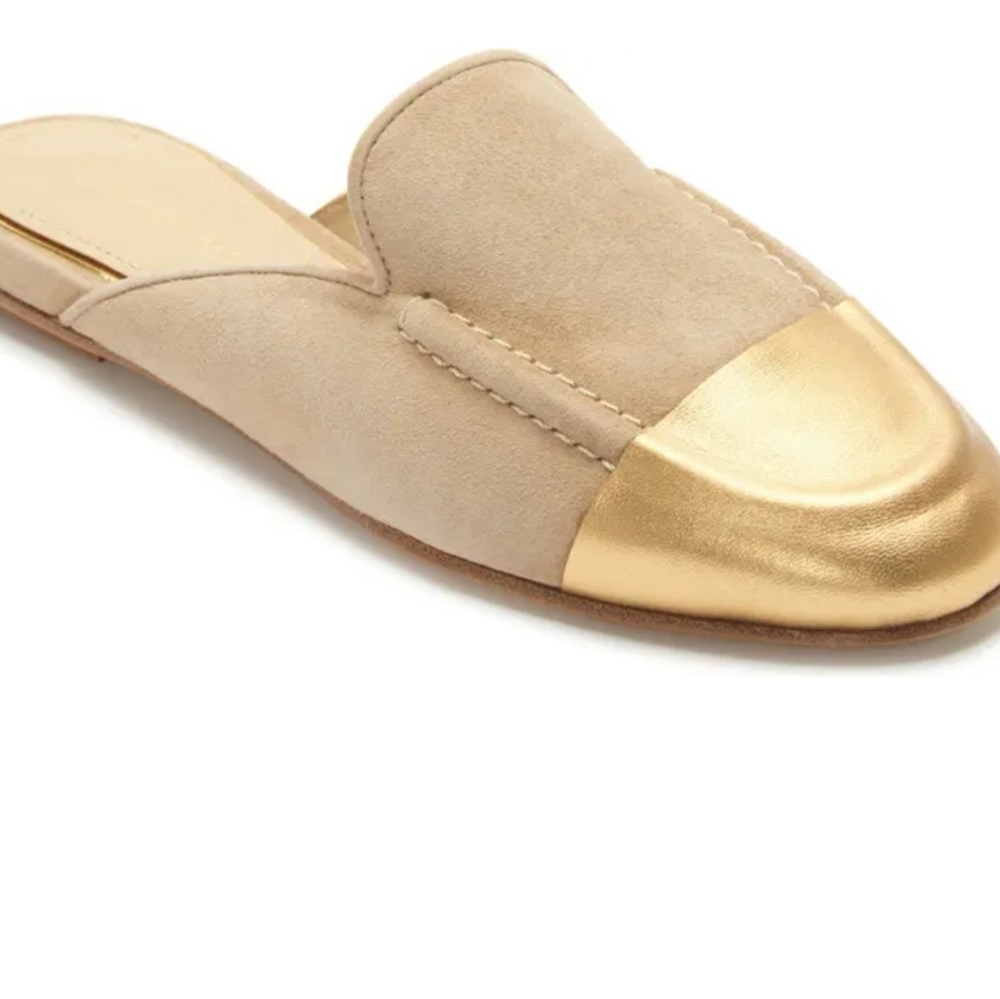 NIB ETIENNE AIGNER Suede Cap Toe Mules - Picture 4 of 5
